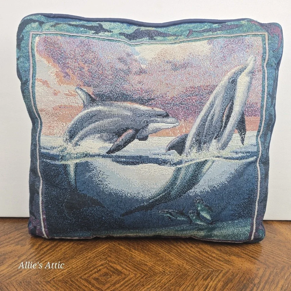 Dolphin Tapestry Pillow 15